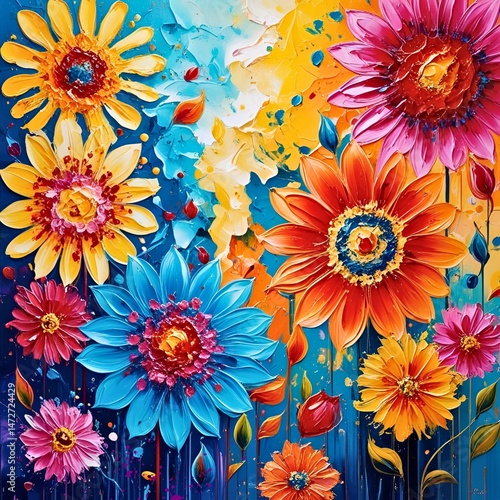 seamless pattern with flowers