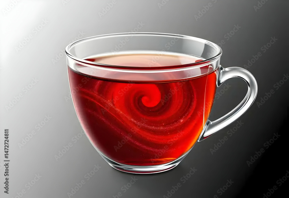Teacup Filled with Swirling Galaxy Liquid on Transparent Background Teacup Filled with Swirling Galaxy Liquid on Transparent Background