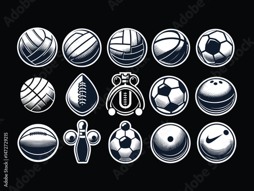 Sports Balls Vector Icon Pack 