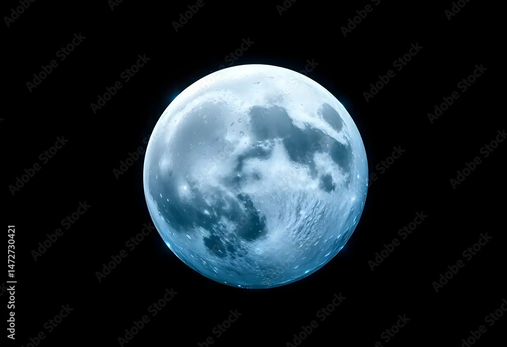 Obraz premium Transparent Fragment of the Moon Isolated on Black Background