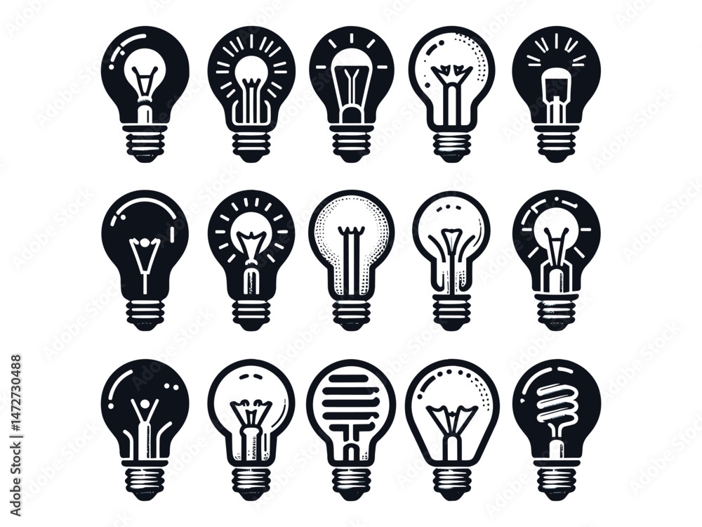 Light Bulbs Vector Icon Pack Light Bulbs Vector Icon Pack