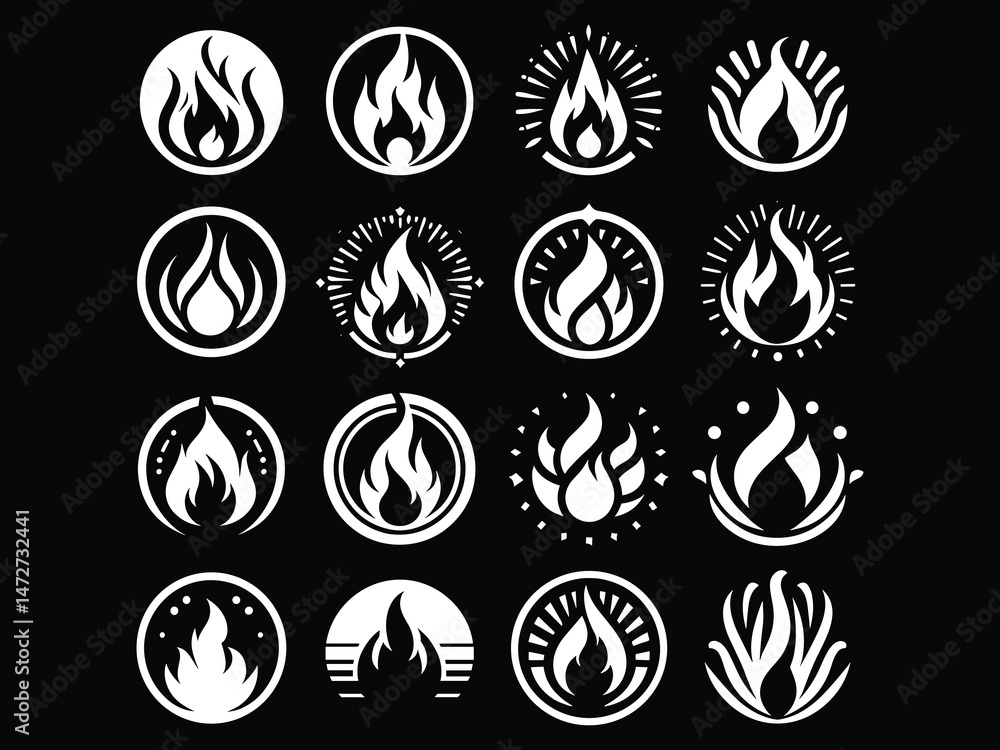 Flames Vector Icon Pack Flames Vector Icon Pack