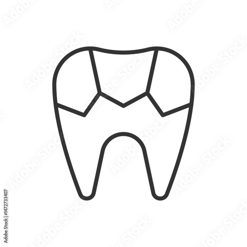 Plaque Tooth Icon - Tartar Tooth Icon