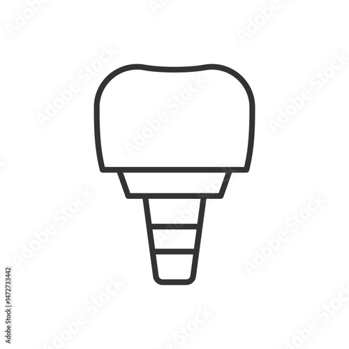 Tooth Implant Icon - Teeth Implanting Icon
