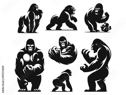 Gorilla Vector Icon Pack 