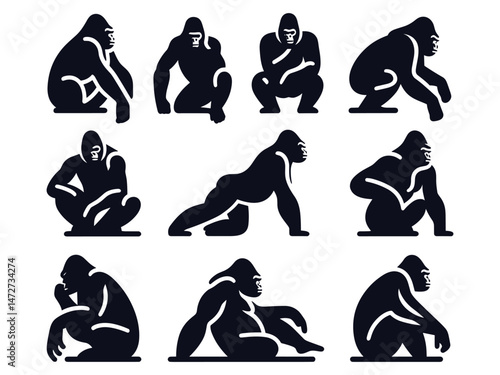 Gorilla Vector Icon Pack 