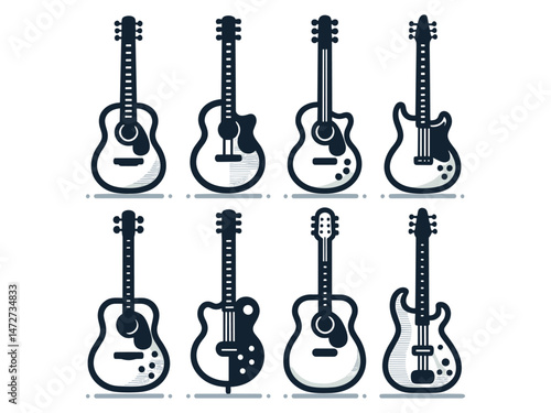 Guitars Vector Icon Pack 