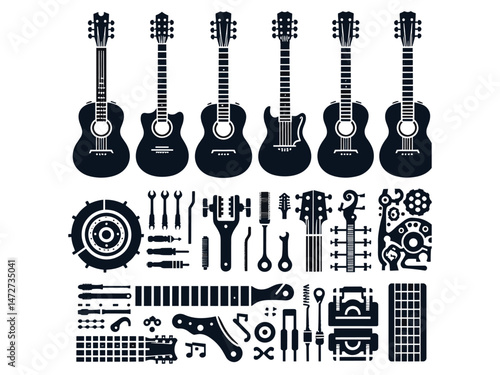 Guitars Vector Icon Pack 