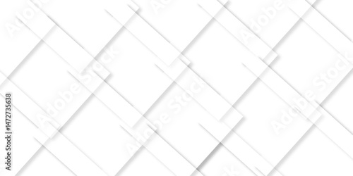abstract background with white lines. White floor tiles abstract layers smooth 3d shadow vector design wallpaper. abstract white geometric background