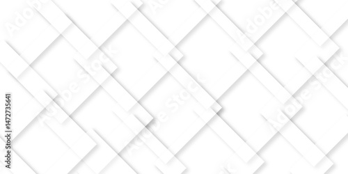 abstract background with white lines. White floor tiles abstract layers smooth 3d shadow vector design wallpaper. abstract white geometric background