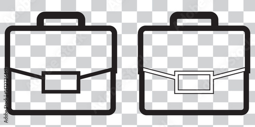 Briefcase icon set. suitcase icon. luggage symbol icon eps 10