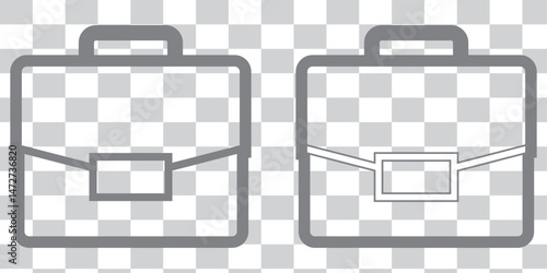 Briefcase icon set. suitcase icon. luggage symbol icon eps 10