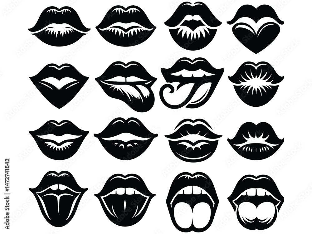 Lips Vector Icon Pack Lips Vector Icon Pack