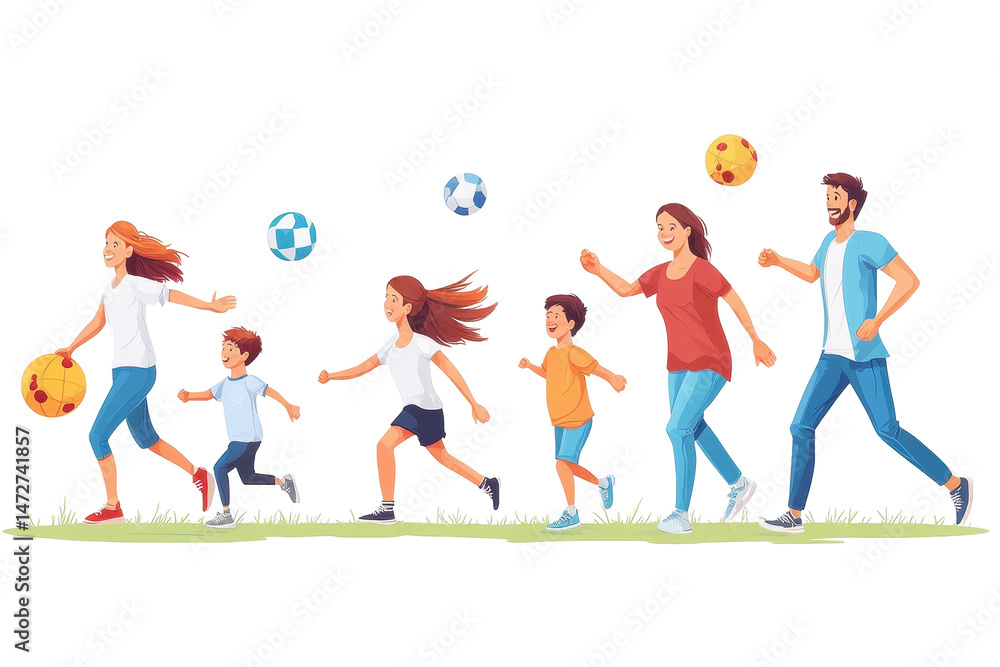 Children having fun running and playing soccer in a grassy field during a sunny day filled with joy and excitement Children having fun running and playing soccer in a grassy field during a sunny day filled with joy and excitement