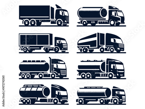 Lorry Vector Icon Pack 