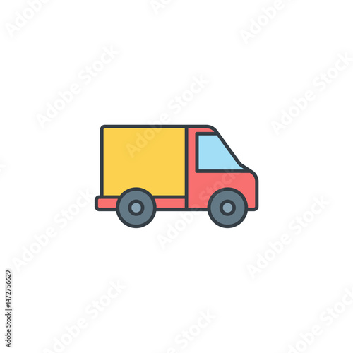 Wallpaper Mural Delivery Van icon symbol vector illustration isolated on white background Torontodigital.ca