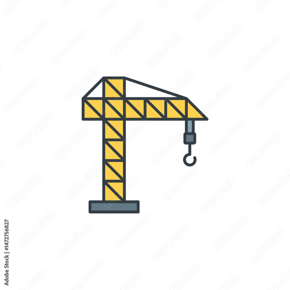 Crane icon symbol vector illustration isolated on white background Crane icon symbol vector illustration isolated on white background