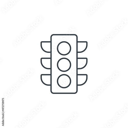 Traffic Light icon symbol vector illustration isolated on white background