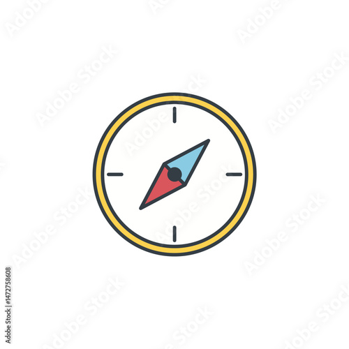 Compass icon symbol vector illustration isolated on white background Free Download Compass icon symbol vector illustration isolated on white background - GFXLoad