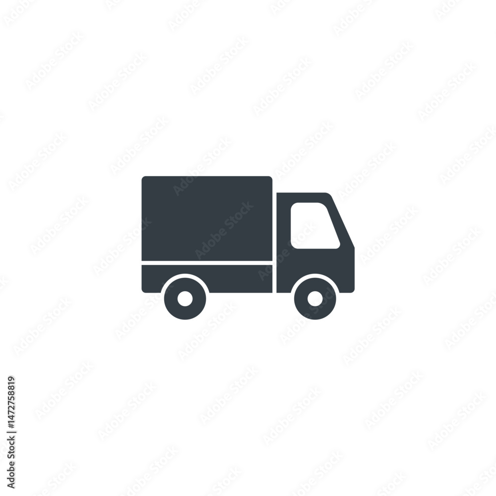 Truck icon symbol vector illustration isolated on white background Truck icon symbol vector illustration isolated on white background
