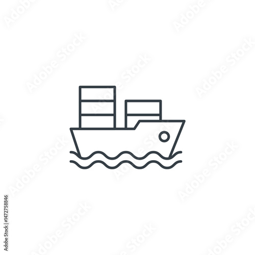 Ship icon symbol vector illustration isolated on white background