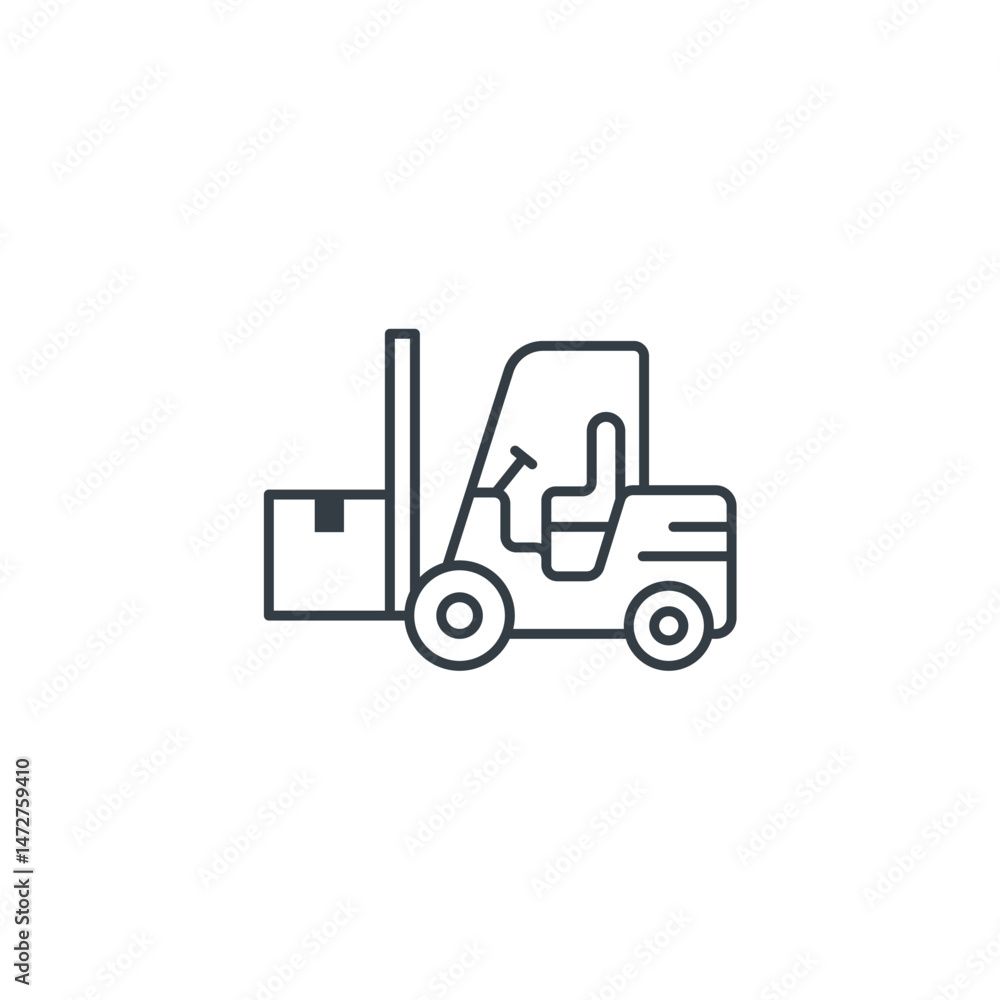 Forklift icon symbol vector illustration isolated on white background Forklift icon symbol vector illustration isolated on white background