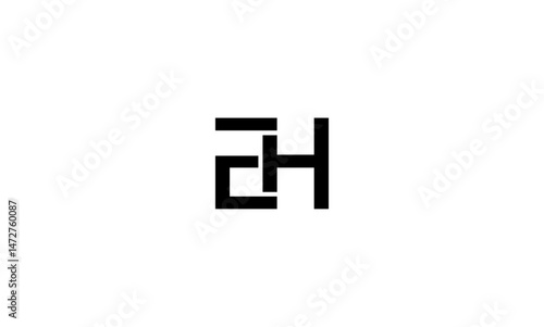 EH initial letter, monogram logo