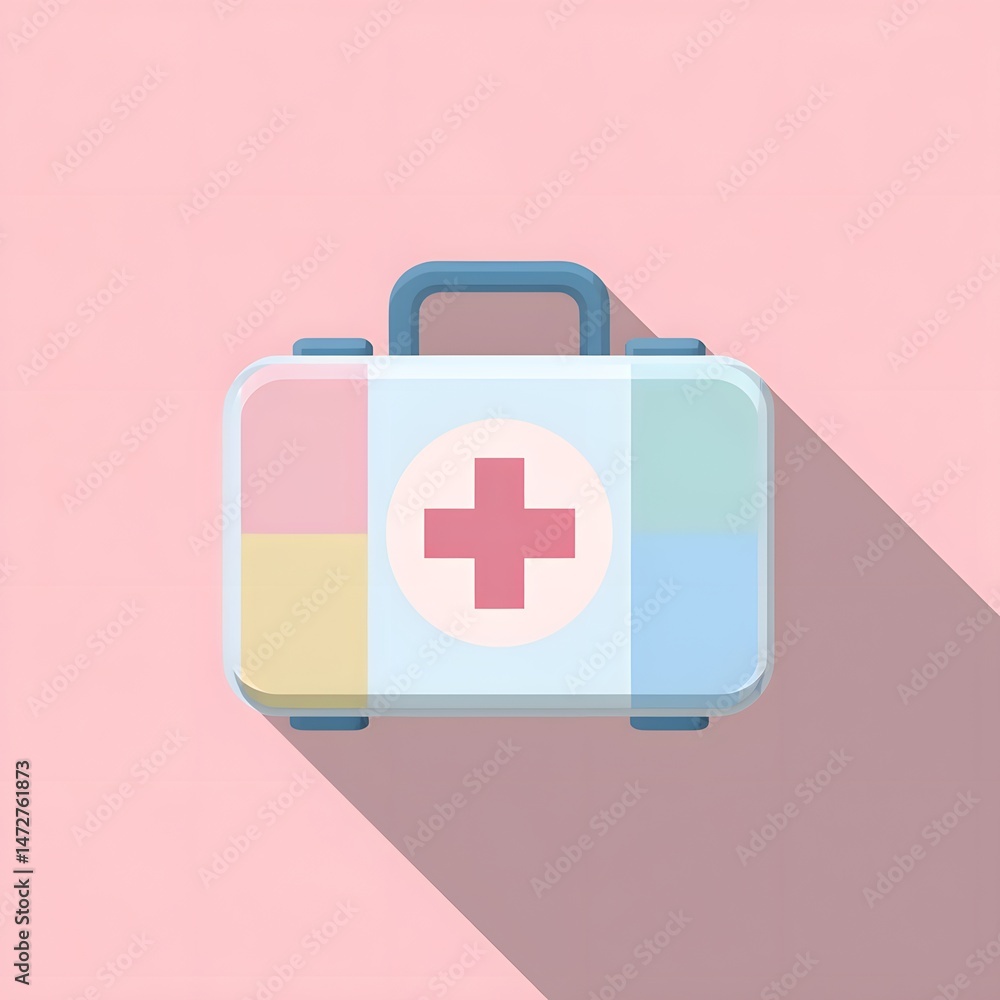 Fototapeta premium Pastel-Infused Emergency Kit