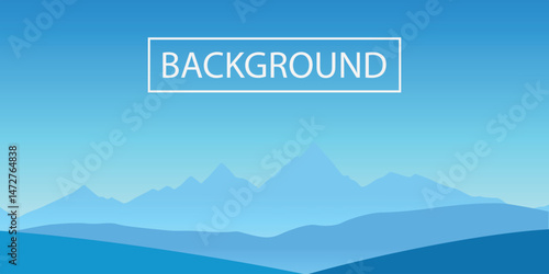 Stylized silhouettes of mountains against a gradient sky, at dawn or dusk. It is well suited as a background or illustration for themes related to nature, relaxation, travel, meditation or ecology.