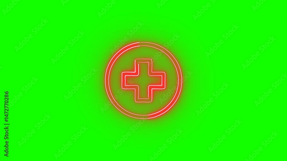 hospital icon animation on green screen background, hospital icon animation on green screen background,
