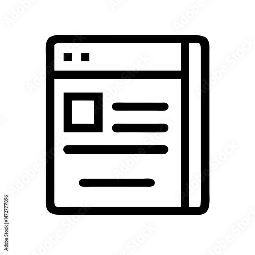 Online form icon representing contactless technology and remote services