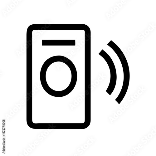 NFC symbol icon representing contactless technology and remote services