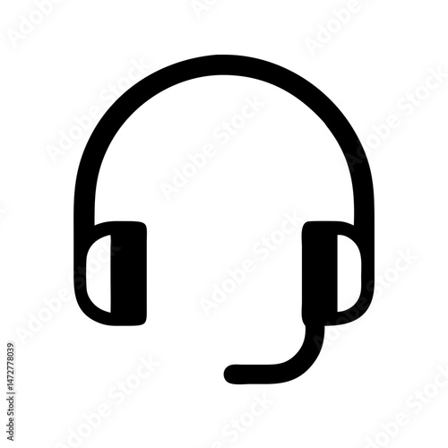 Headset icon representing contactless technology and remote services