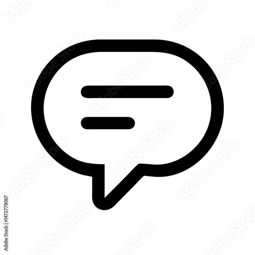 Chat bubble icon representing contactless technology and remote services - 2
