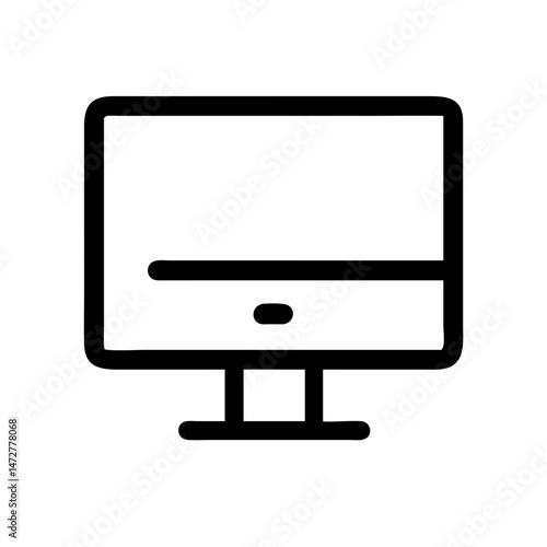 Monitor screen icon representing contactless technology and remote services
