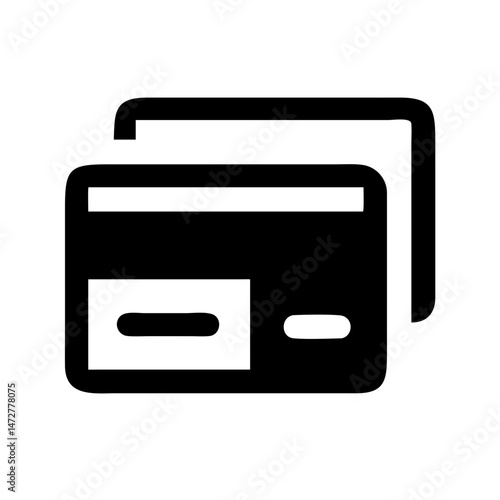 Credit card icon representing contactless technology and remote services