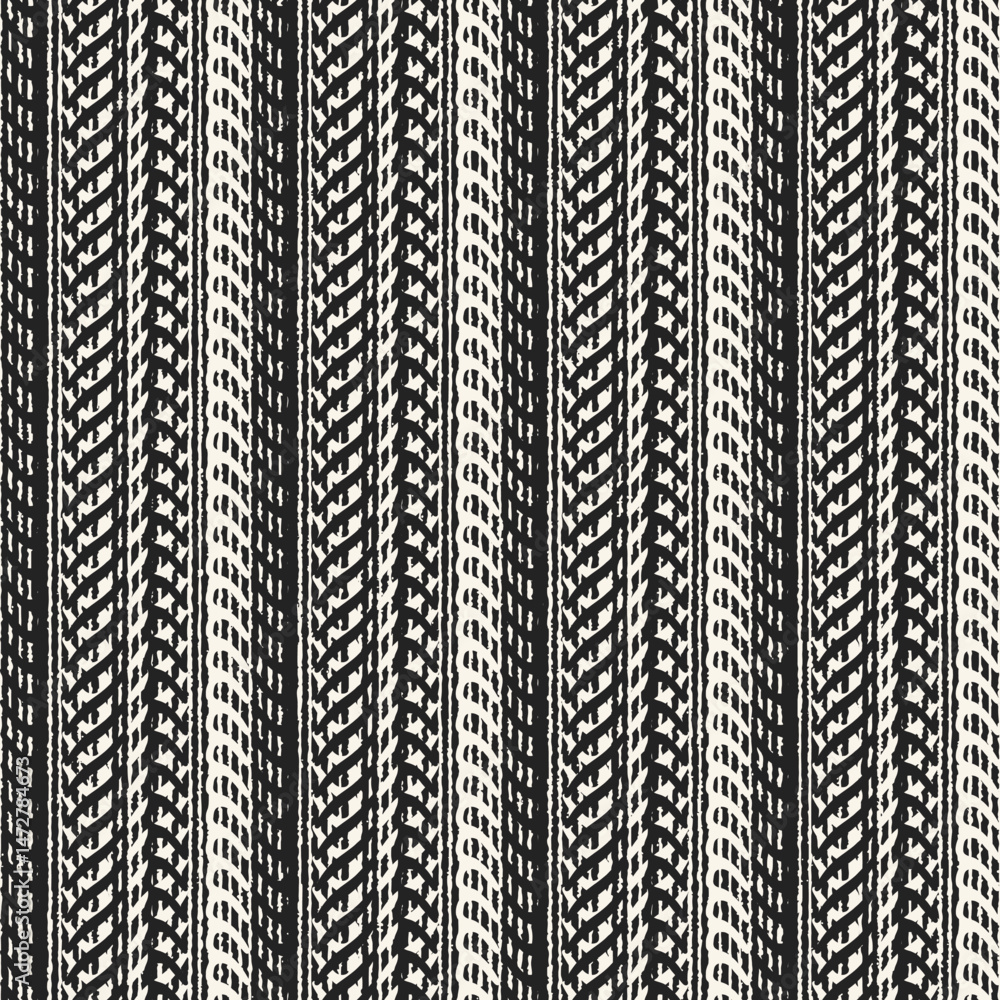 Monochrome Grain Variegated Stripes Pattern