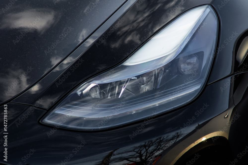 headlight of a car headlight of a car
