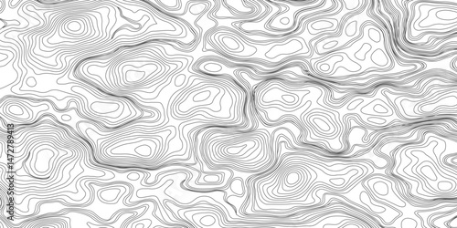 Design an artwork or concept that uses only black topographic contour lines to represent a landscape, emotion, or abstract idea. Let the absence of color heighten the focus on form, elevation, 