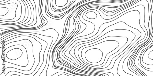 Design an artwork or concept that uses only black topographic contour lines to represent a landscape, emotion, or abstract idea. Let the absence of color heighten the focus on form, elevation, 