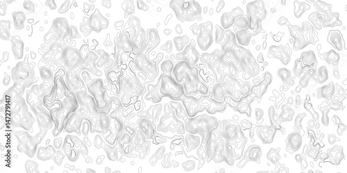 Design an artwork or concept that uses only black topographic contour lines to represent a landscape, emotion, or abstract idea. Let the absence of color heighten the focus on form, elevation, 