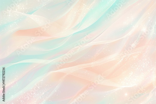 Abstract flowing pastel colors create a soft ethereal dreamy background or texture.