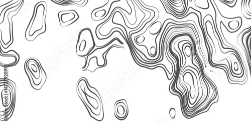 Design an artwork or concept that uses only black topographic contour lines to represent a landscape, emotion, or abstract idea. Let the absence of color heighten the focus on form, elevation, 