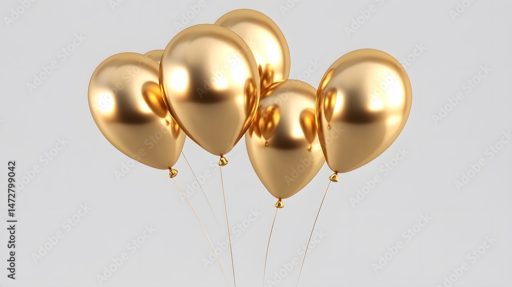 Elegant metallic balloons for party decorations and celebration events with festive air balloons bunch Elegant metallic balloons for party decorations and celebration events with festive air balloons bunch