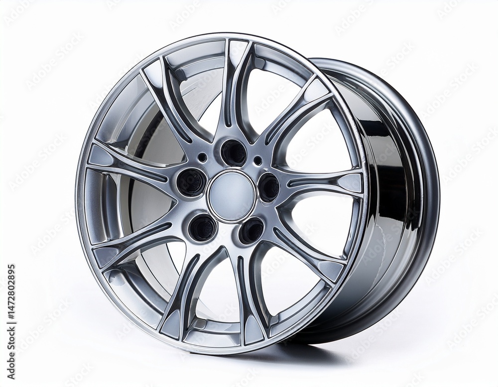 Obraz premium car metal disc rims isolated on a white background