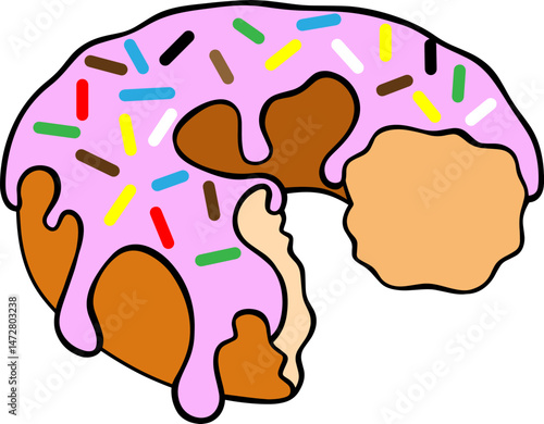doughnut illustration isolated on white background