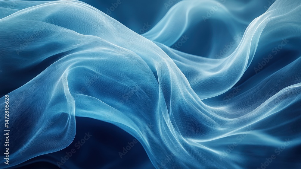 Fototapeta premium Flowing wind motions abstract space digital dynamic environment artistic perspective creating subtle movement