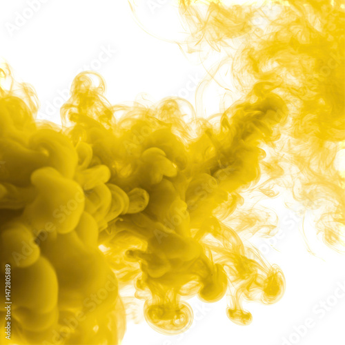 yellow smoke isolated on transparent background, PNG, yellow fog, smoke effect, colored smoke, yellow haze, isolated smoke, smoke cloud, mist, vapor, yellow mist