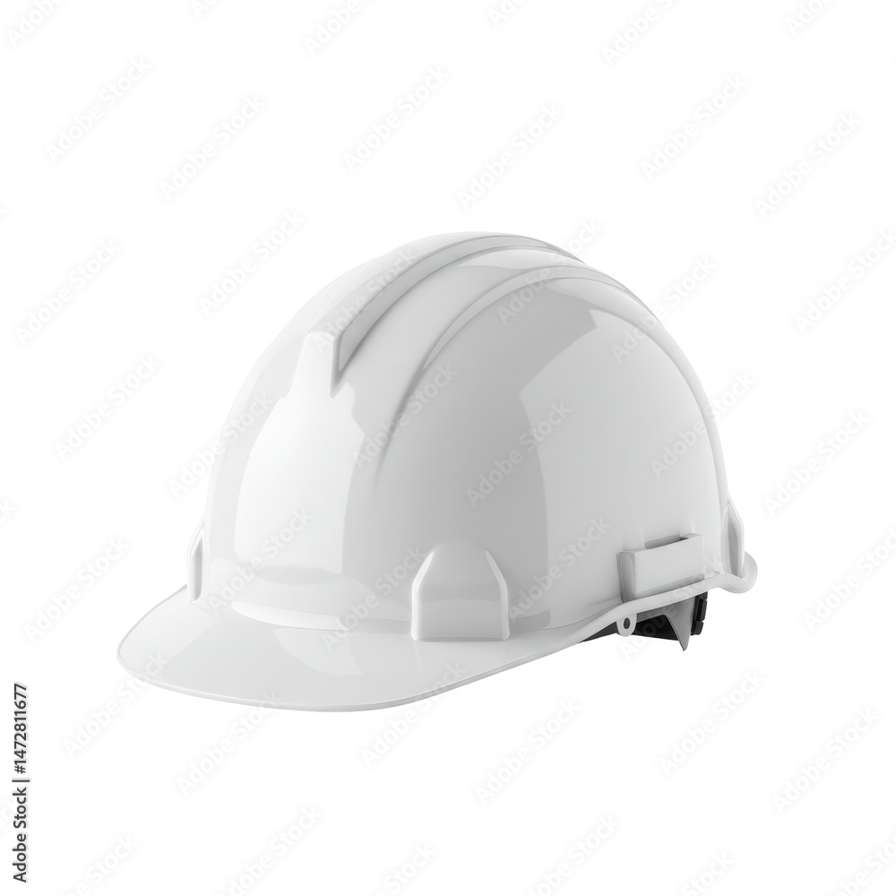 Fototapeta premium White Hard Helmet isolated on transparent background , Construction worker Hat PNG 