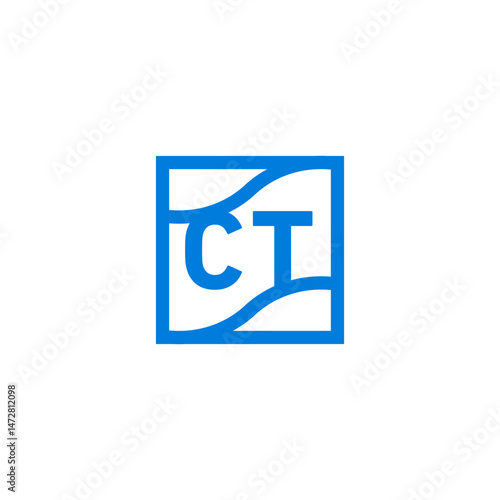 Simple Square C T Logo Design editable victor brand identity image  for business name ideas and creative needs 